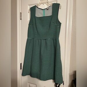 Striped A-line dress.